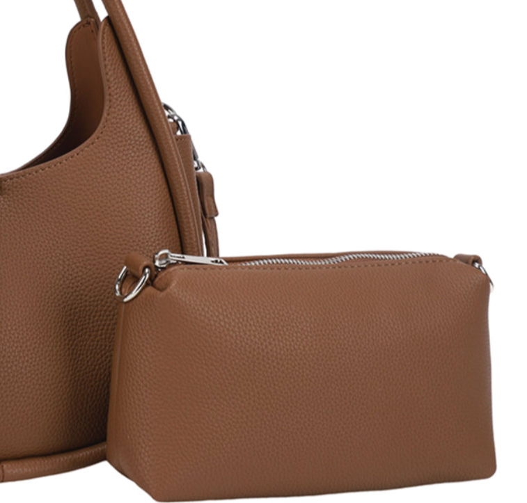 NEW! Brown Checkered Handbag