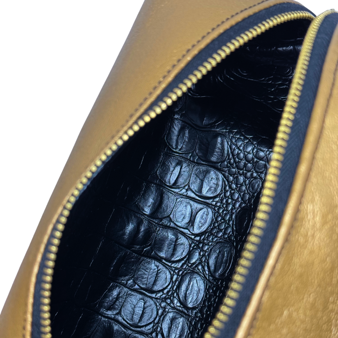 "Streets of Gold" Handmade Makeup Bag