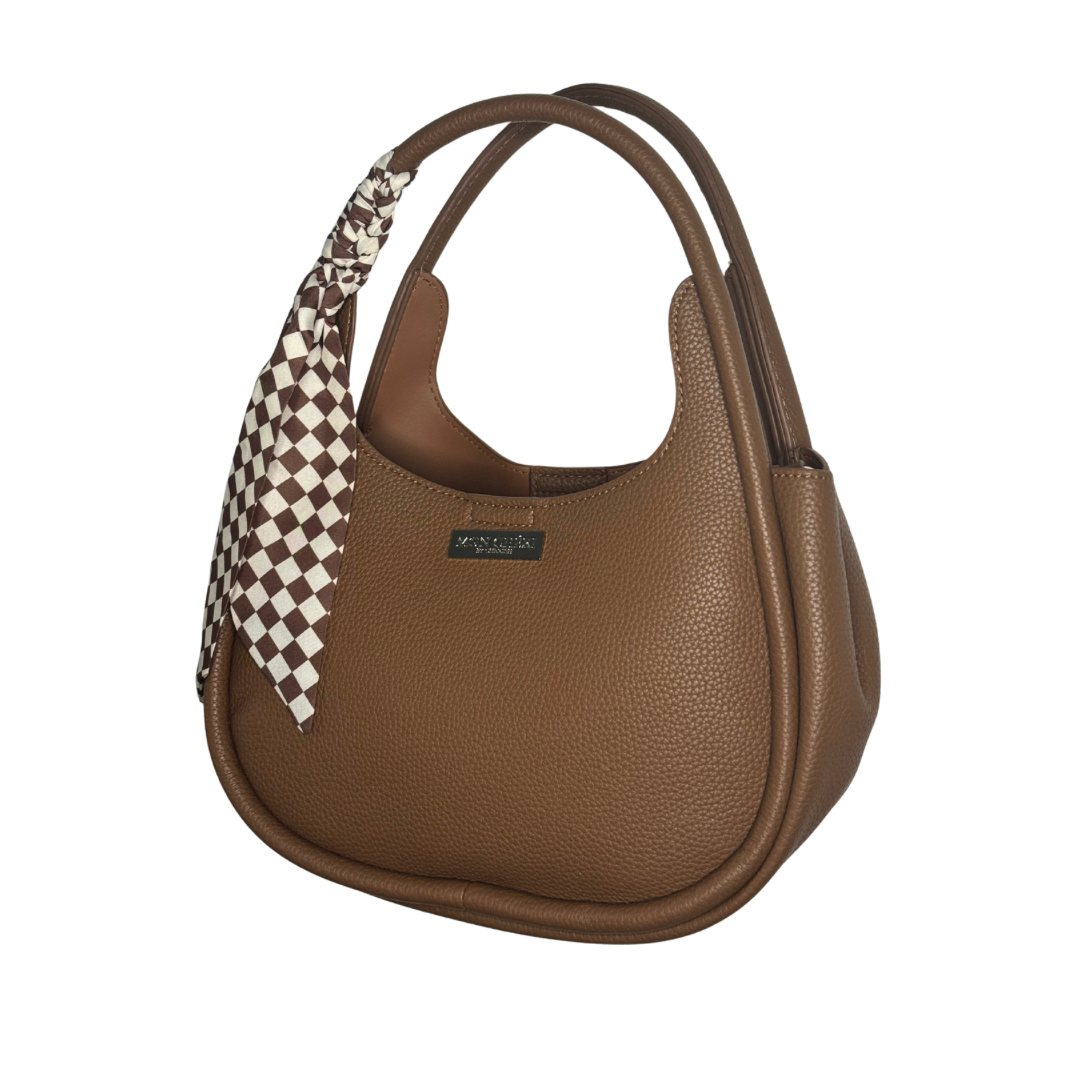 NEW! Brown Checkered Handbag