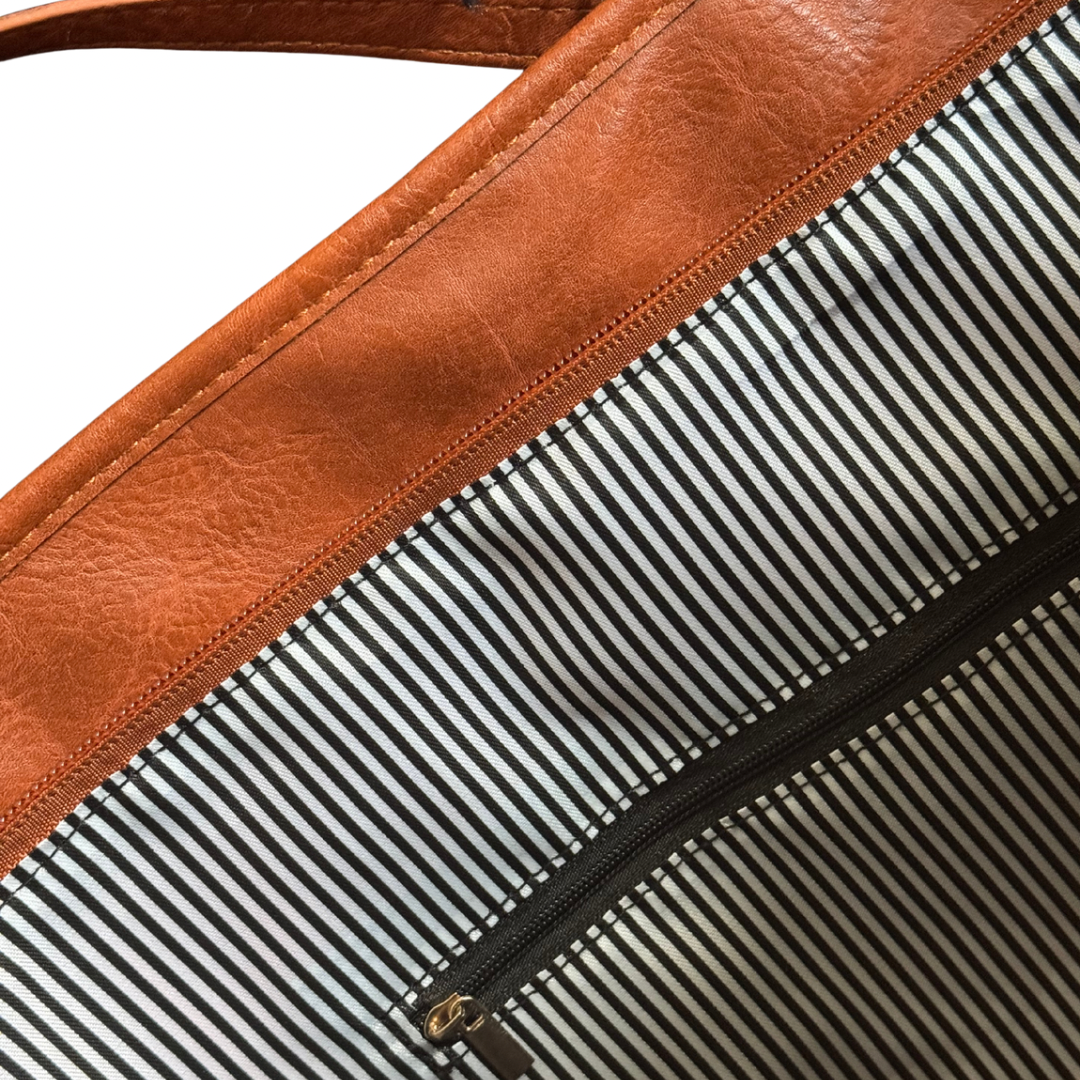 NEW! Cow Print Tote (Brown)