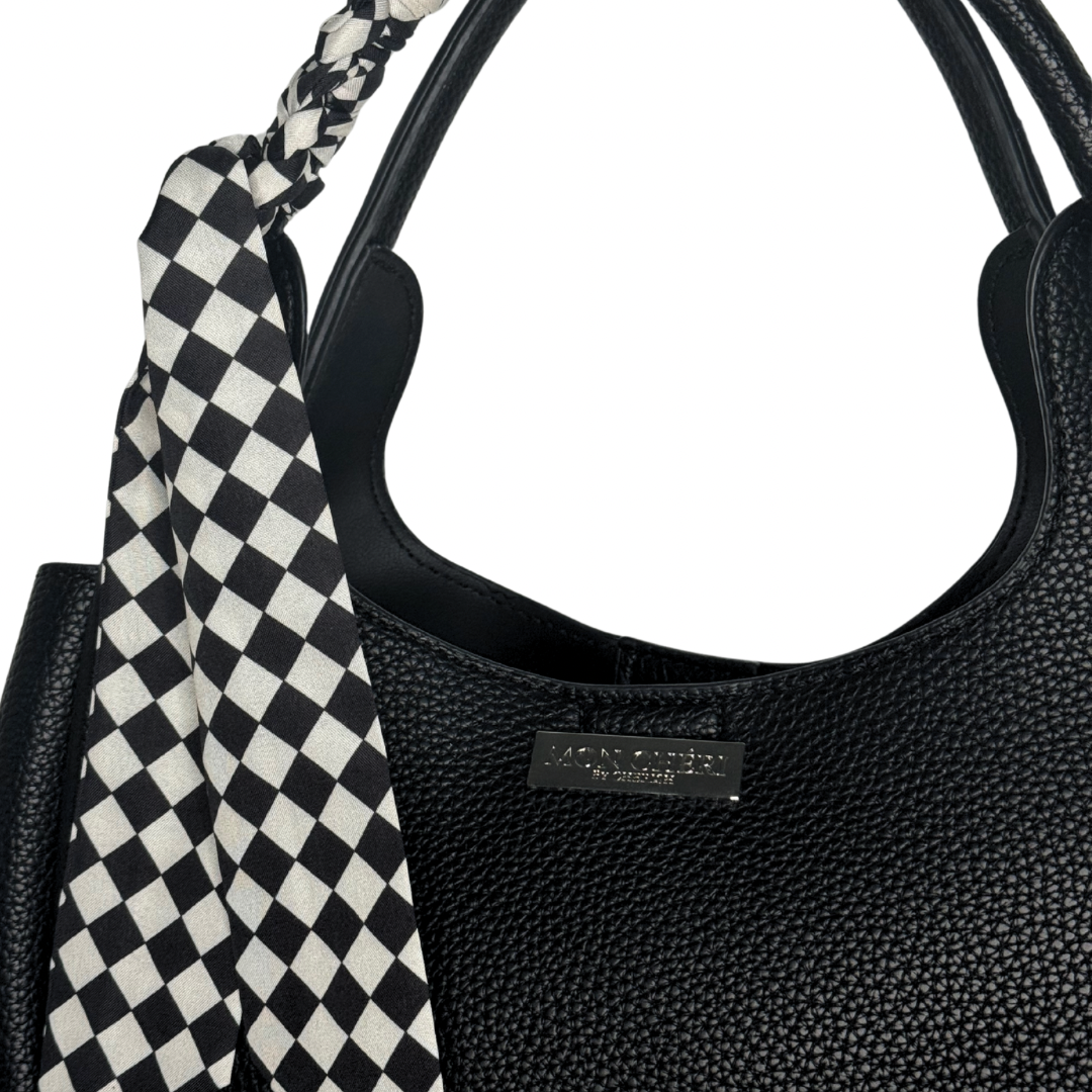NEW! Black Checkered Handbag