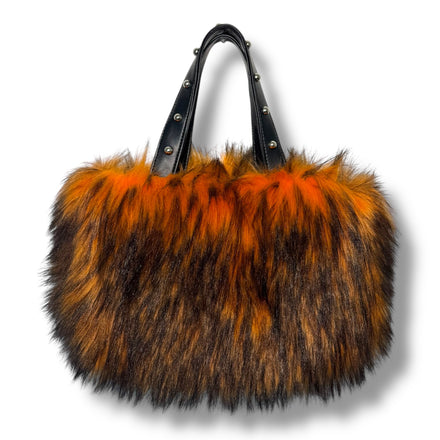 Midnight Mink Fur Bag | Orange