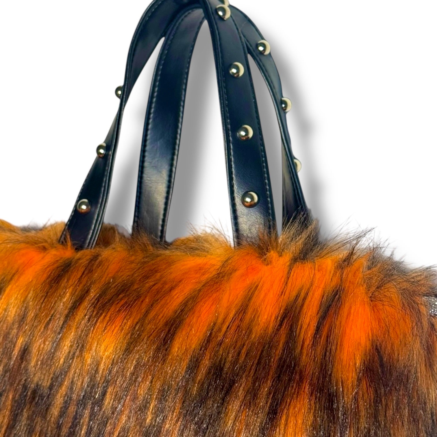 Midnight Mink Fur Bag | Orange