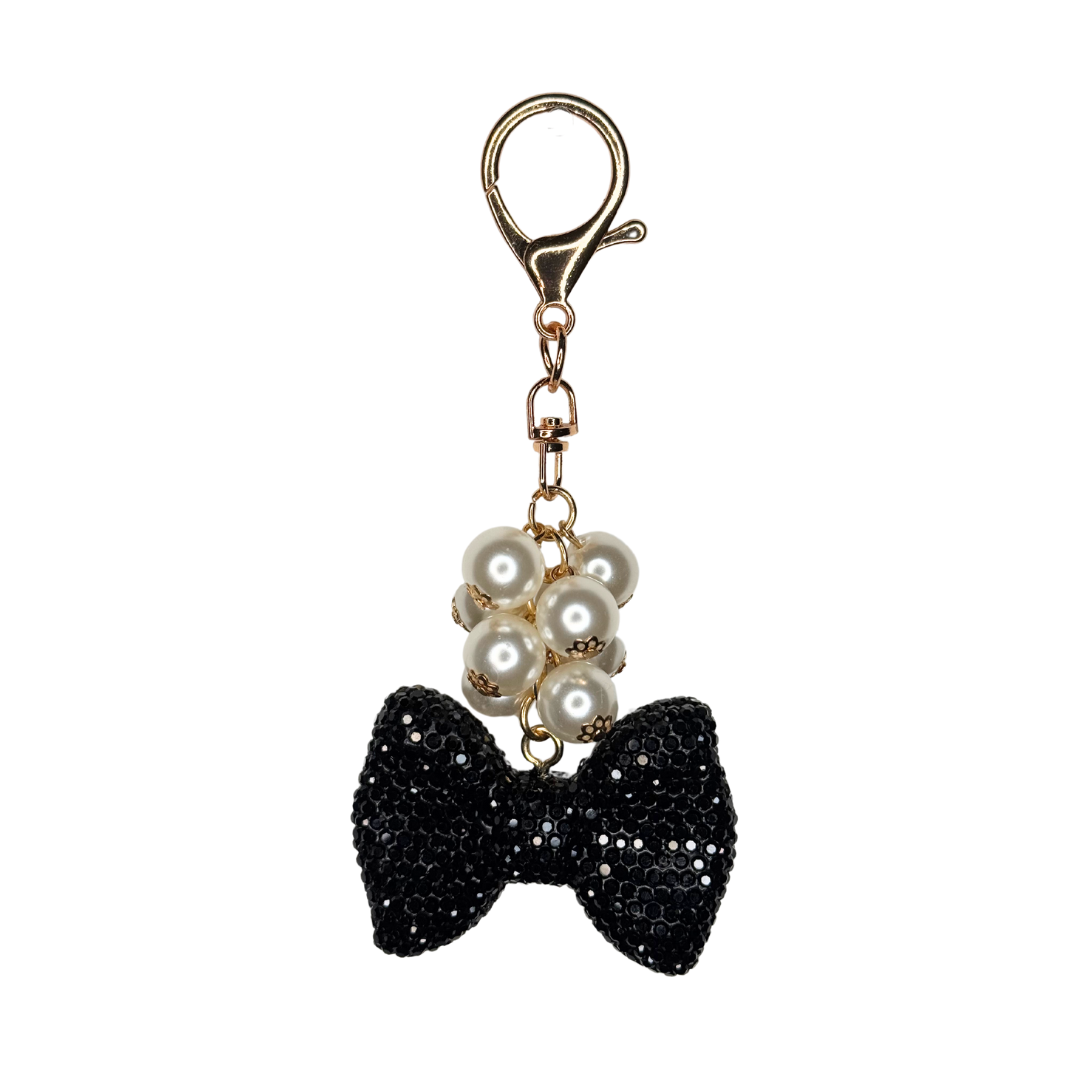 Luxe Bow Charm Accessory | Black