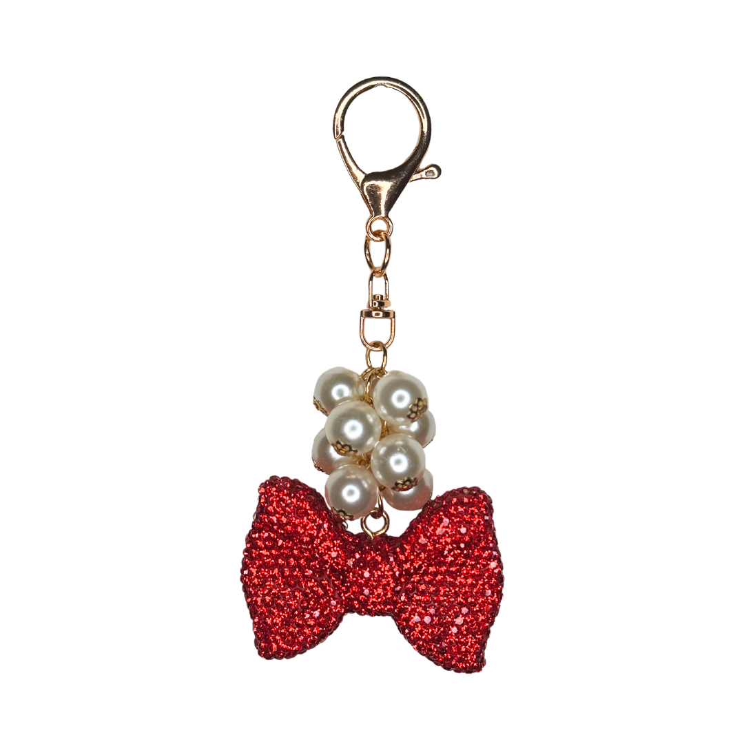 Luxe Bow Charm Accessory | Red