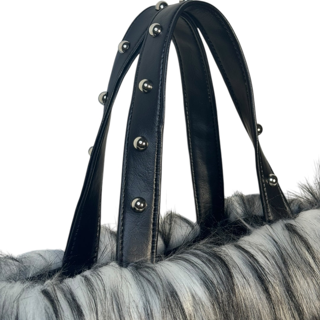 Midnight Mink Fur Bag | White