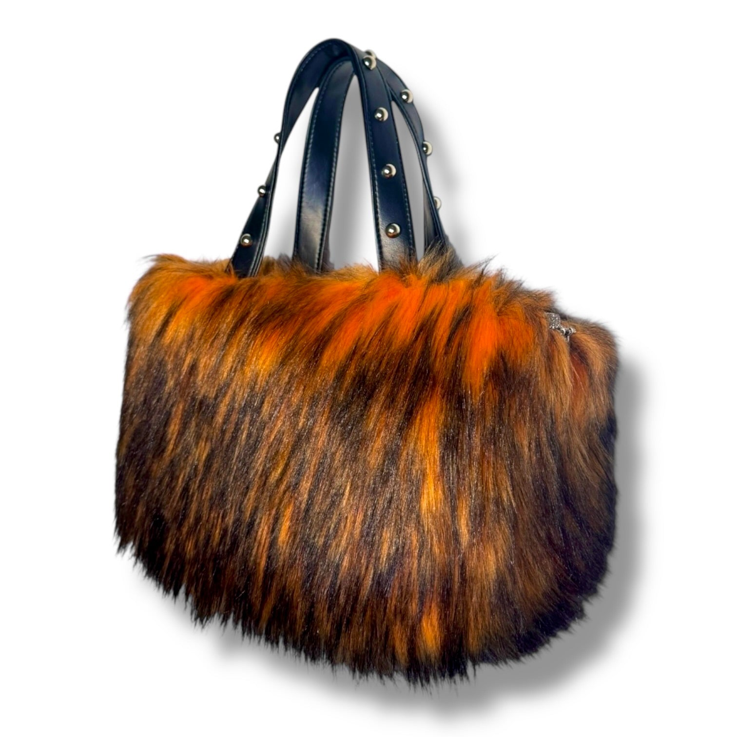 Midnight Mink Fur Bag | Orange