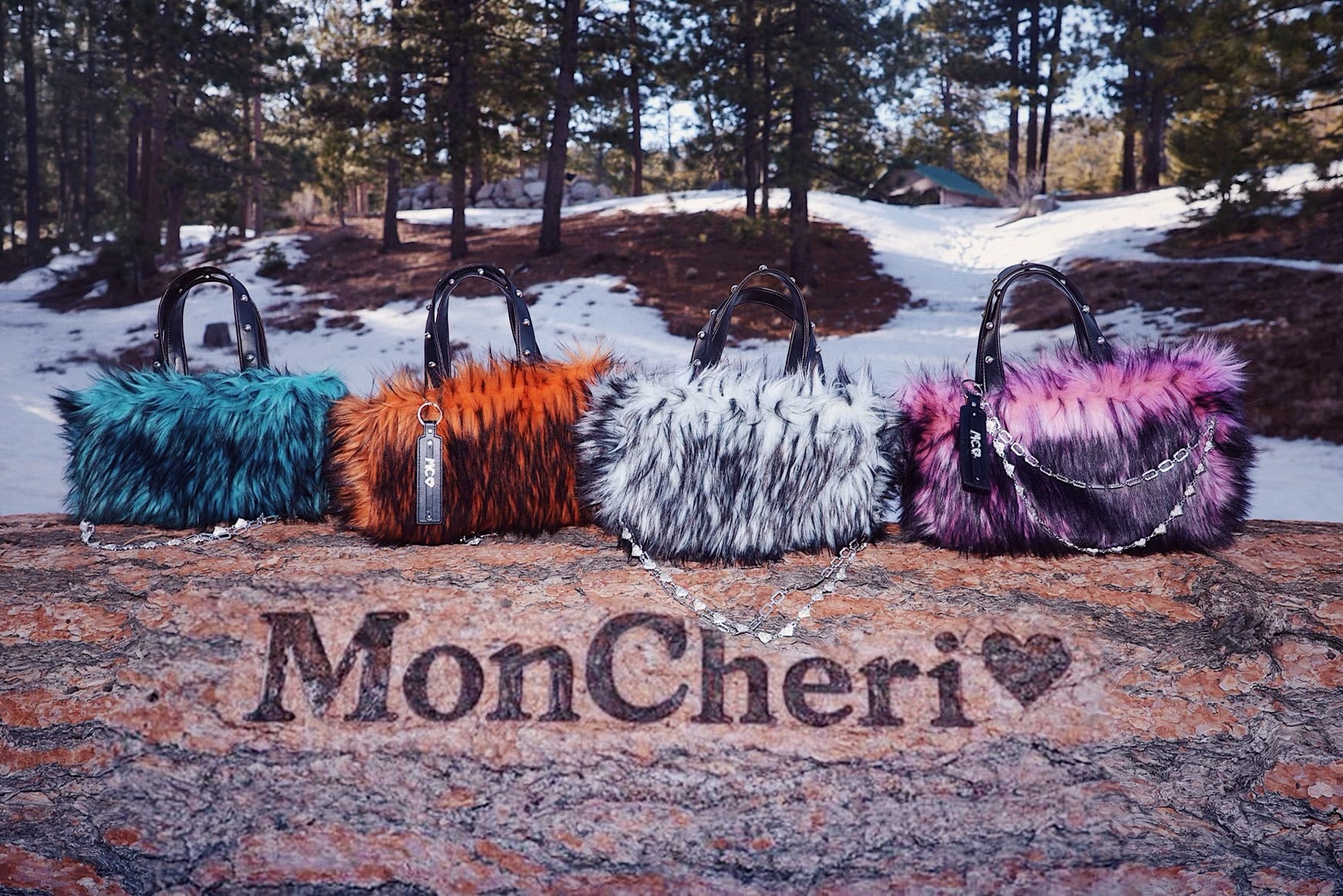 Midnight Mink Fur Bag | White