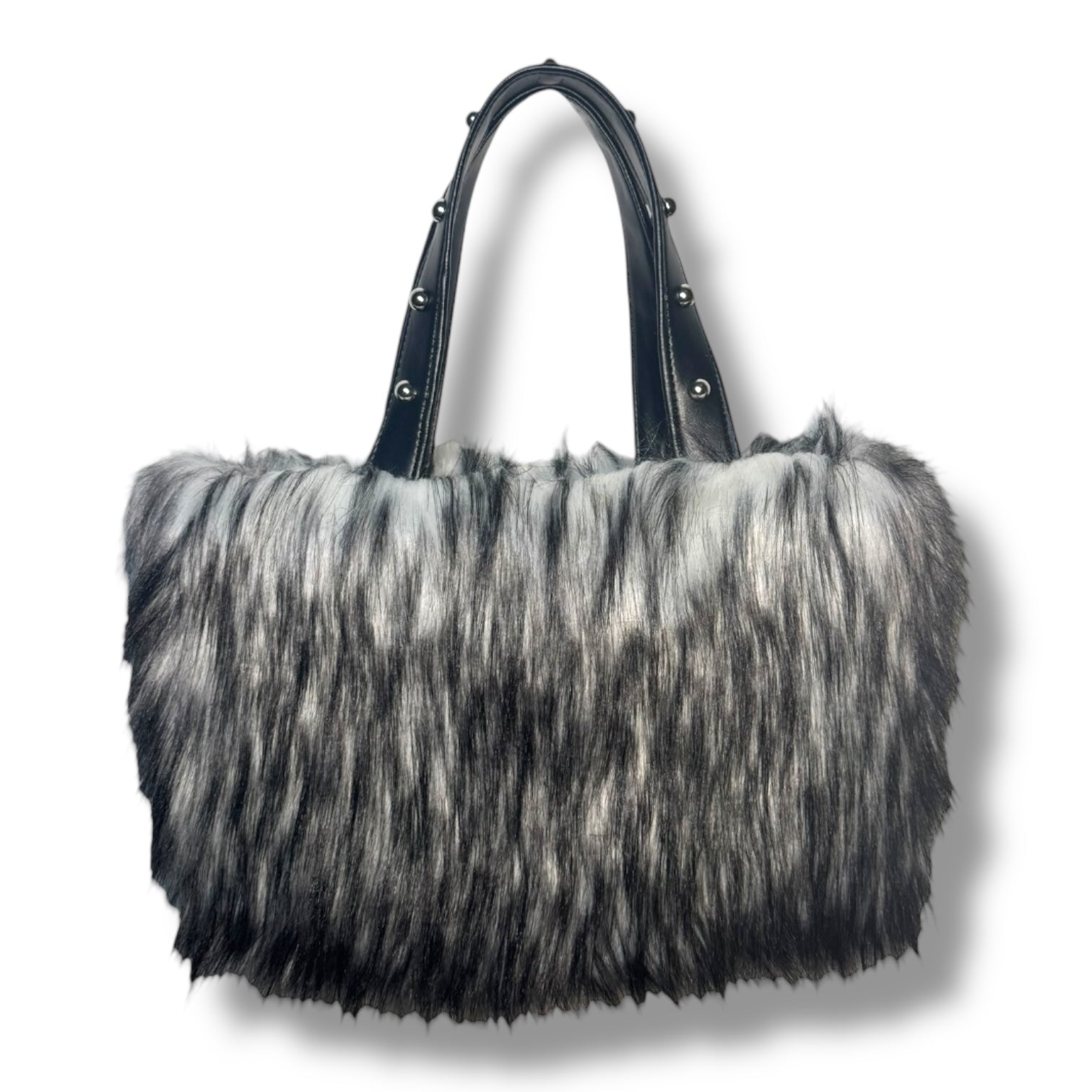 Midnight Mink Fur Bag | White