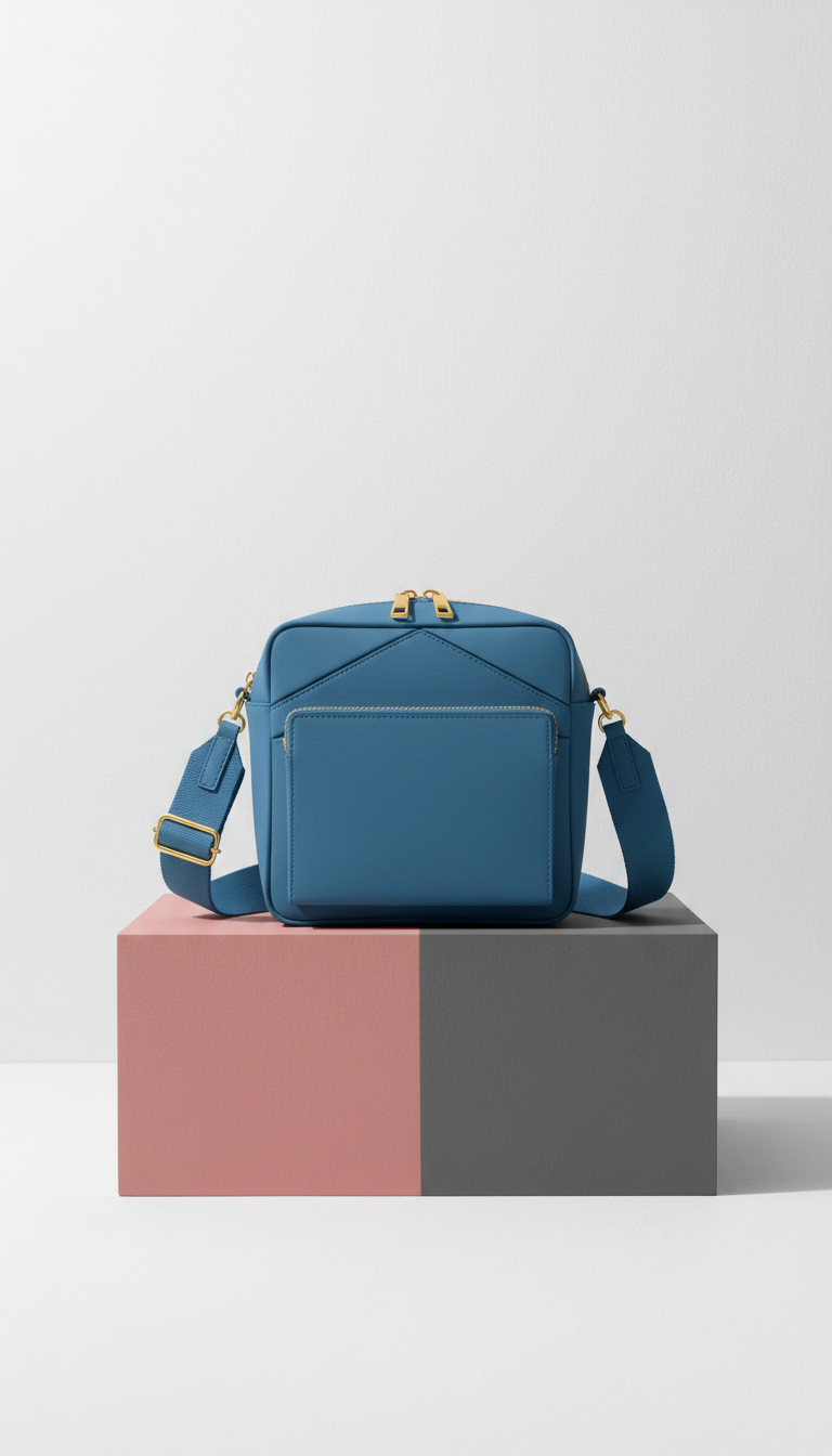 Cerulean Geometric Crossbody Bag