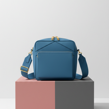 Cerulean Geometric Crossbody Bag