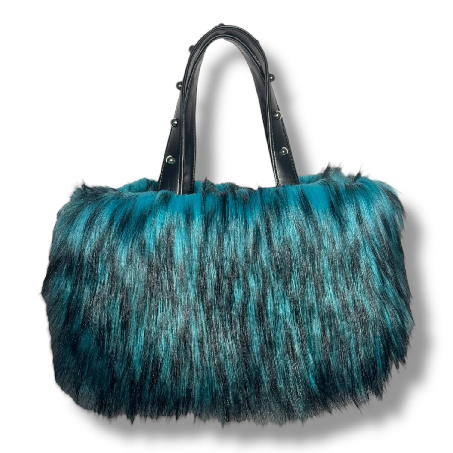 Midnight Mink Fur Bag | Teal