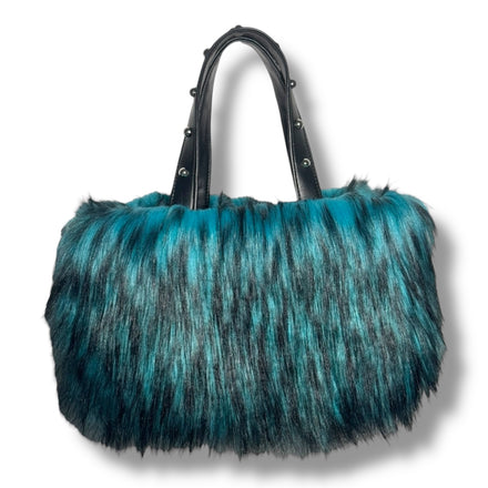 Midnight Mink Fur Bag | Teal