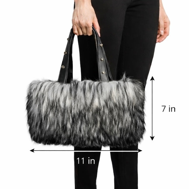 Midnight Mink Fur Bag | White