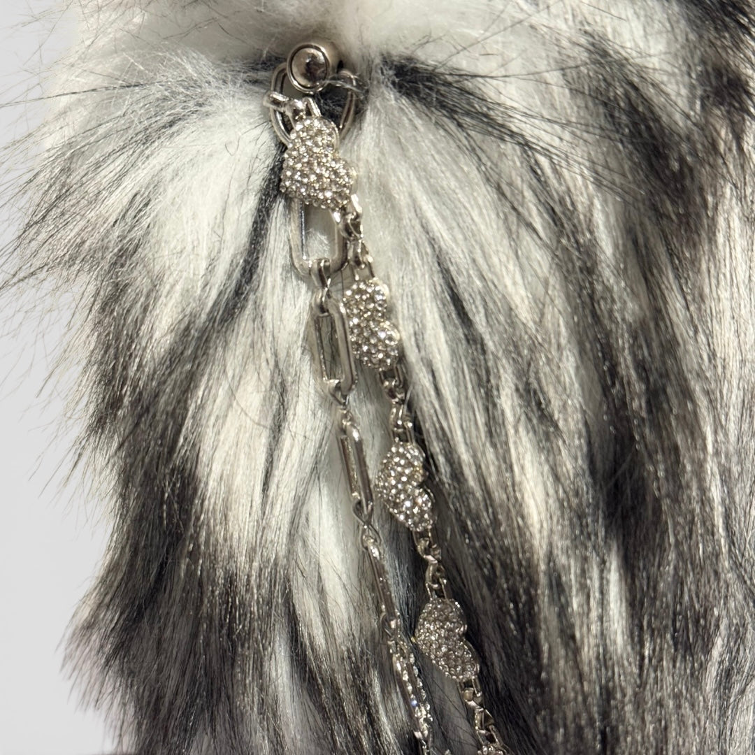 Midnight Mink Fur Bag | White