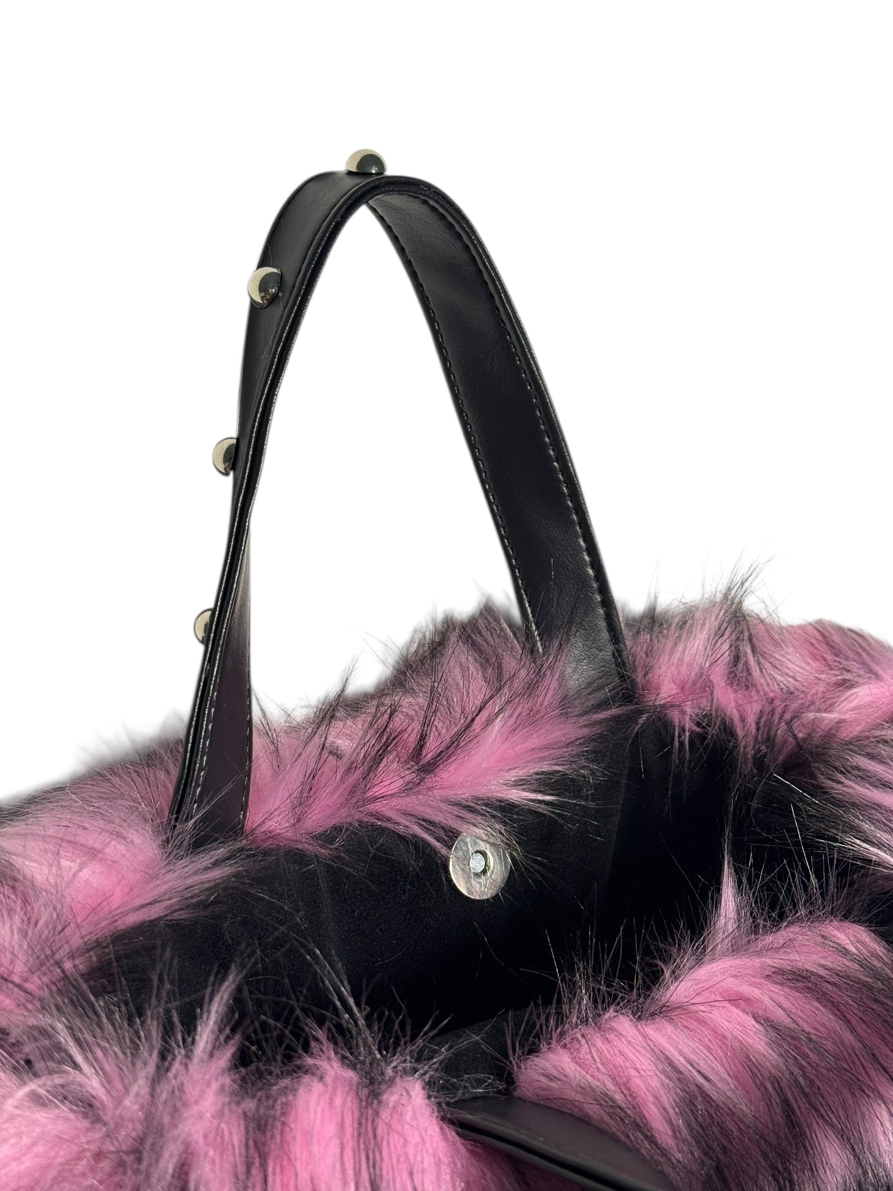 Midnight Mink Fur Bag | Pink