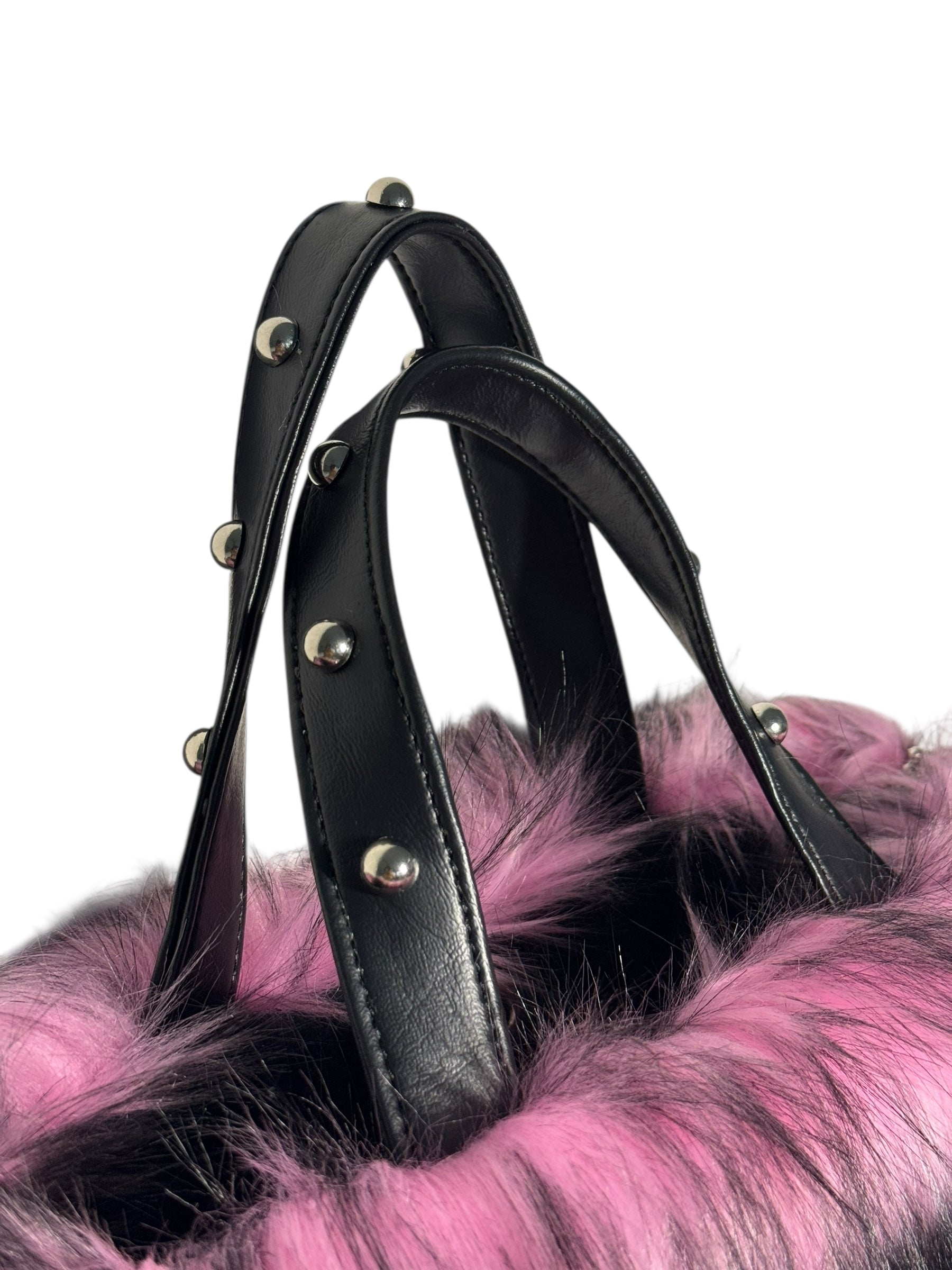 Midnight Mink Fur Bag | Pink