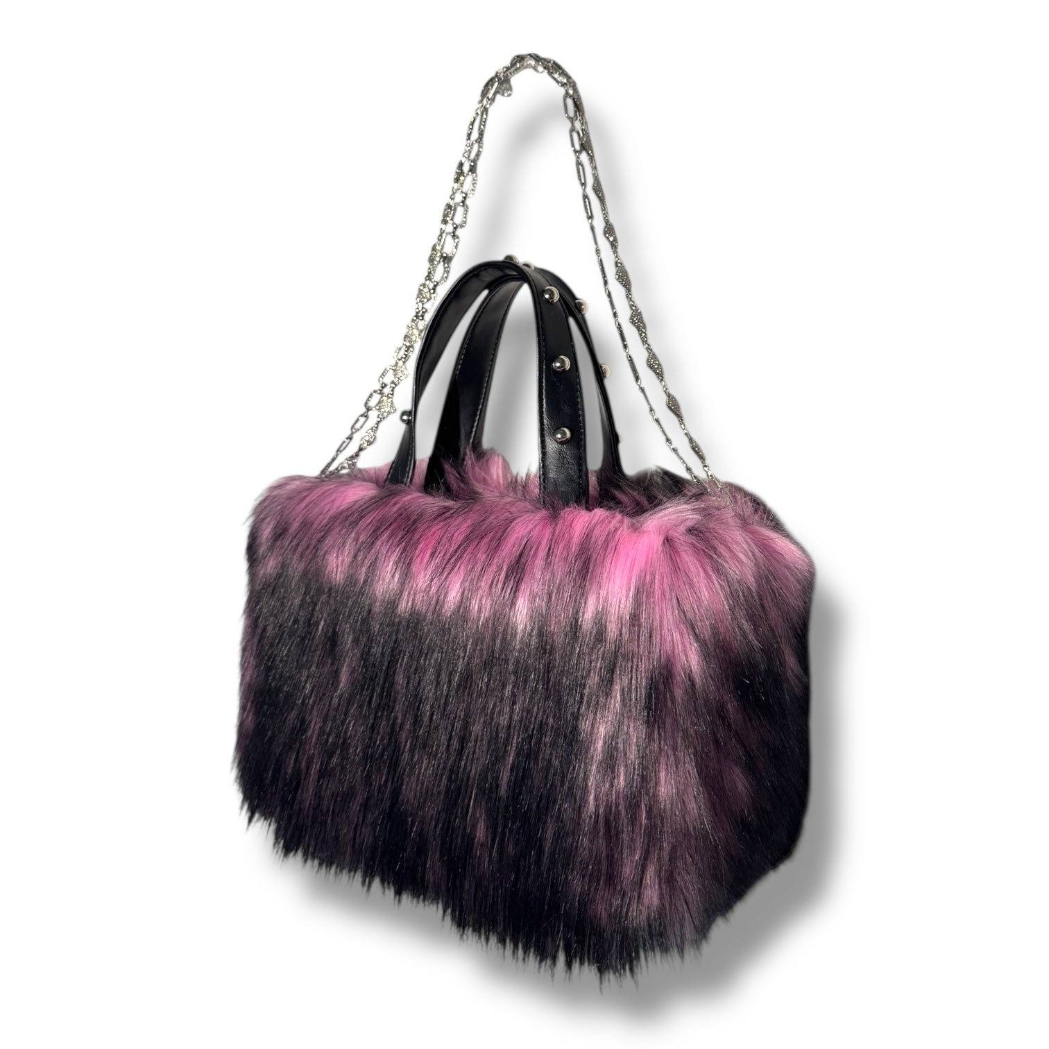 Midnight Mink Fur Bag | Pink
